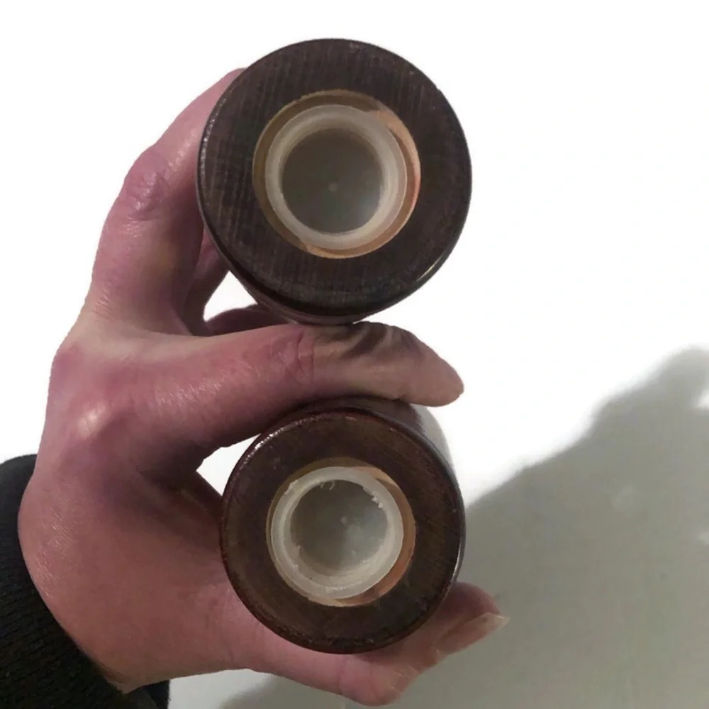 Vintage Hand Carved Wooden Flower Salt And Pepper Shakers